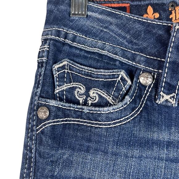 Rock Revival Y2K Bootcut Jeans Size 29 Embellished Medium Wash Boho 90s - Picture 4 of 12
